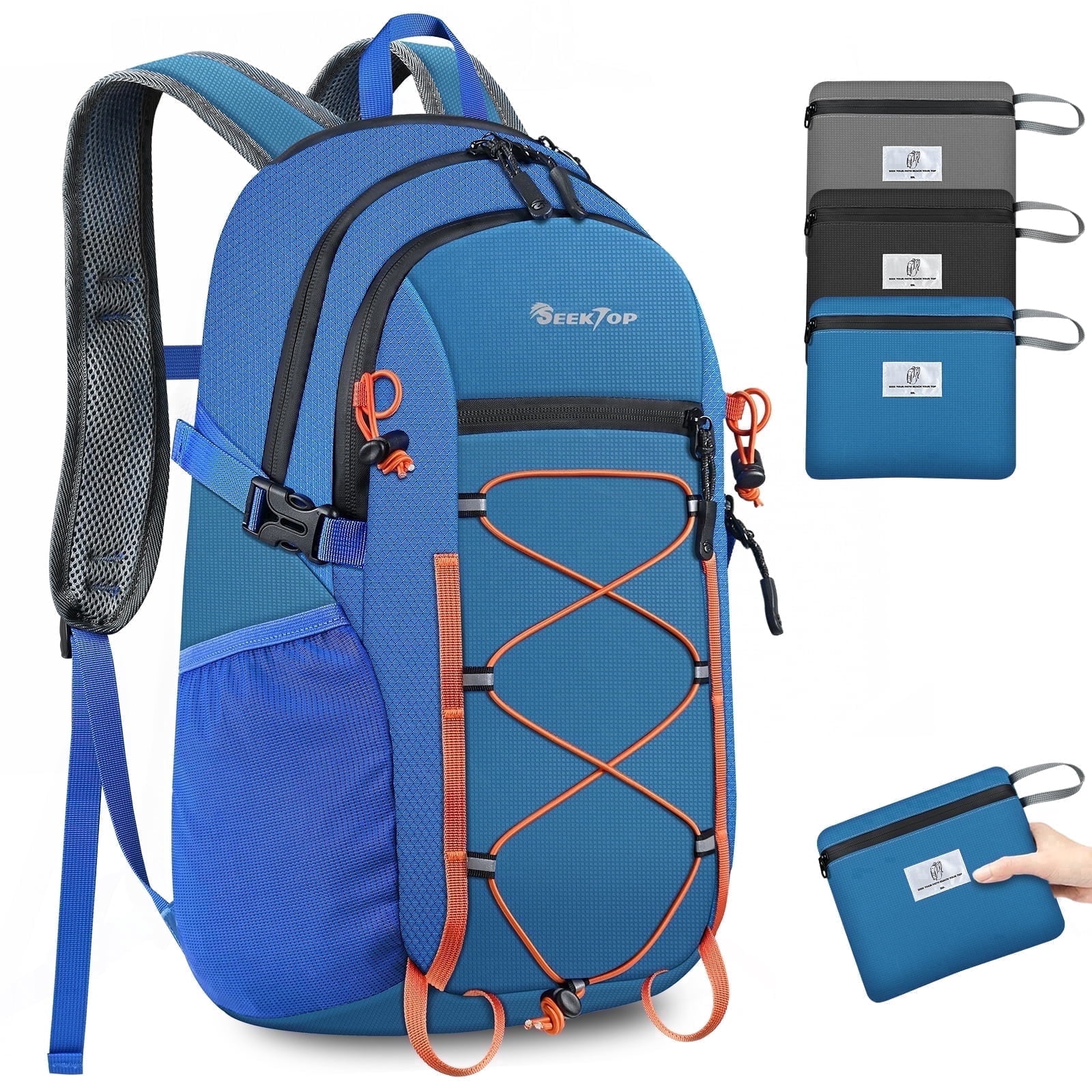 Light Small Backpack Seektop 20L Foldable Waterproof Hiking Backpack, Ultralight Small ...