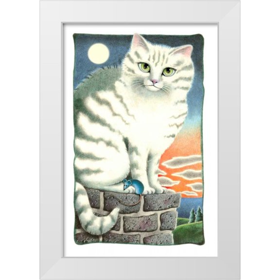 Seeley, Laura 11x14 White Modern Wood Framed Museum Art Print Titled - Castle Dome with mouse