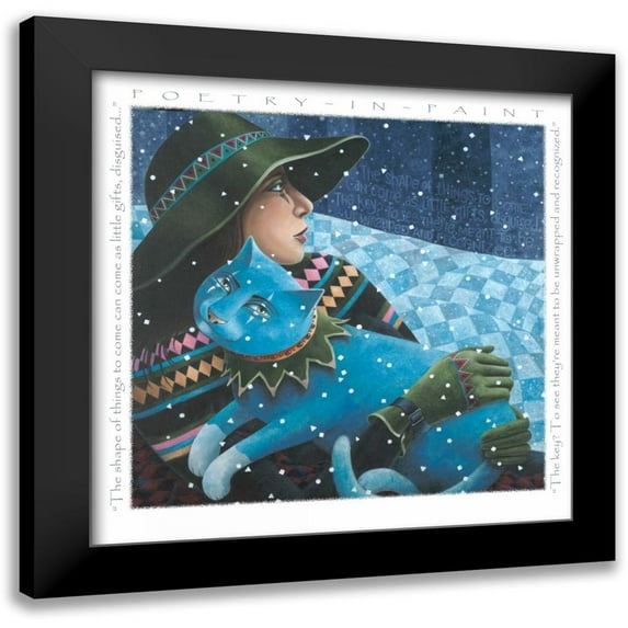 Seeley, Laura 12x12 Black Modern Framed Museum Art Print Titled - The Shape of Things-Poetry in