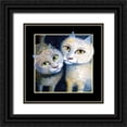 thumbnail image 1 of Seeley, Laura 12x12 Black Ornate Wood Framed with Double Matting Museum Art Print Titled - Angels (Black with Mouse), 1 of 4