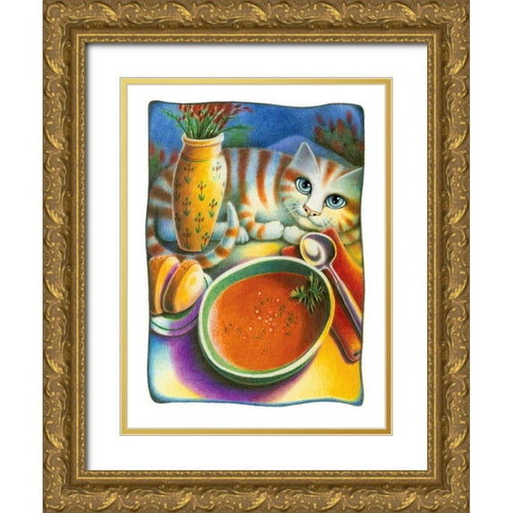 Seeley, Laura 12x14 Gold Ornate Wood Framed with Double Matting Museum Art Print Titled - Tomato Bisque