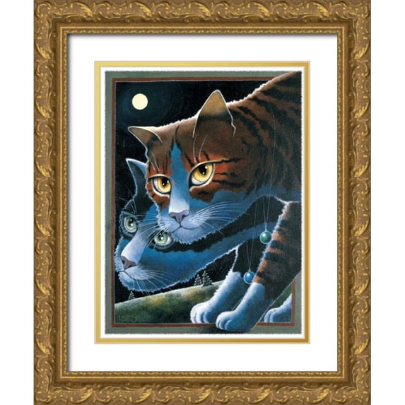 Seeley, Laura 25x32 Gold Ornate Wood Framed with Double Matting Museum Art Print Titled - Midnight Reflections