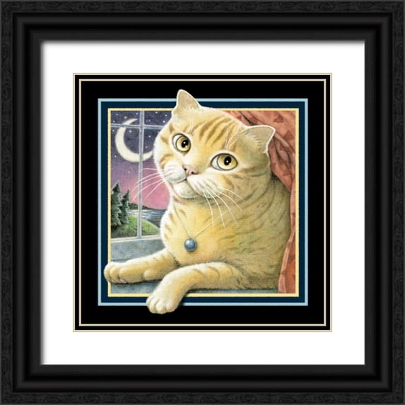 Seeley, Laura 26x26 Black Ornate Wood Framed with Double Matting Museum Art Print Titled - Good as Gold (Black)