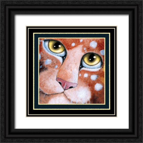Seeley, Laura 26x26 Black Ornate Wood Framed with Double Matting Museum Art Print Titled - Party Night (Detail Red)
