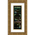 thumbnail image 1 of Seeley, Laura 7x14 Gold Ornate Wood Framed with Double Matting Museum Art Print Titled - A Cat Never Tells-Trio II, 1 of 4