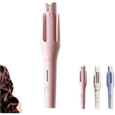 Seemee Hair Curler, See mee Automatic Hair Curling Iron, 32 mm Anti-scalding Hair Curl Wand with 4 Modes Temperatures, Rotary Curling Iron for Women (Pink)