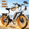 thumbnail image 1 of Seemoon 20x4 Fat Tire Electric Bike for Adults Step Through 750W Peak 52V 25Ah 28MPH 105 Mi 160Nm 40 Degree Climb Hydraulic Disc Brakes Suspension, 1 of 8