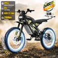 thumbnail image 1 of Seemoon 60V Ebike for Adults, 750W Mid Drive Electric Bicycle, 28 mph, 50-55 Mile Range, Removable Battery, Full Suspension, Off-Road Ebike, 1 of 8