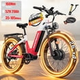 thumbnail image 1 of Seemoon 750W Dual Motor Electric Bike 28MPH 52V 20Ah 1040Wh Removable Battery 35-105 Miles 160Nm Climb 26" x 4.0" Fat Tire Off-Road Ebike, UL 2849, 1 of 9