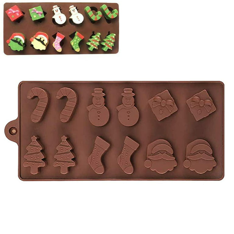 Seenda 1 Pack Christmas Silicone Molds, Christmas Chocolate Candy