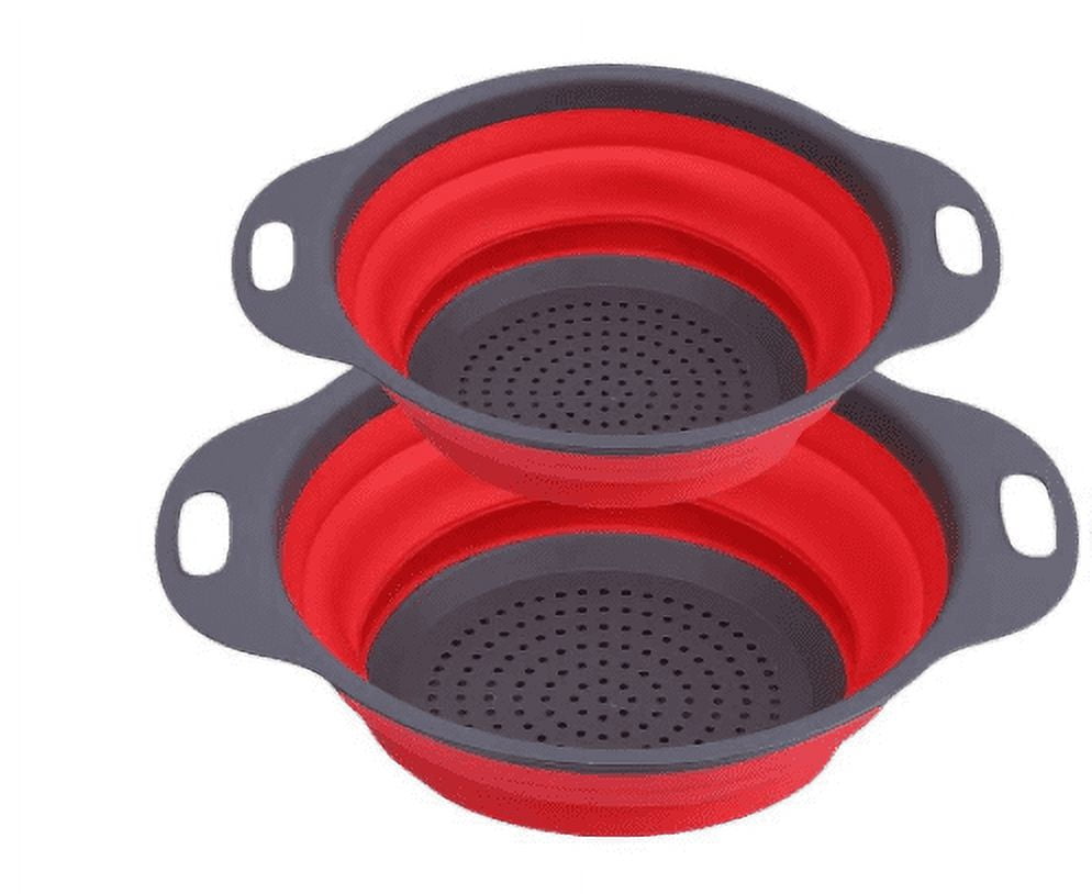 Seenda Collapsible Colanders, 2 Pieces FoodGrade Silicone Kitchen