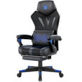 thumbnail image 1 of Seenda Massage Gaming Chair, Computer Chair with Mesh Back, Ergonomic Office Desk Chair with Footrest, Reclining Video Game Chair with Adjustable Headrest and Lumbar Support for Gaming and Office, 1 of 9