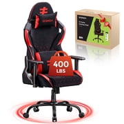Seenda Adult High Back PC Gaming Chair with Linked Armrests and Lumbar Support, 400 lbs with BIFMA Certified, Red