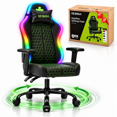 thumbnail image 1 of Seenda Gaming Chair, Computer Chair with RGB LED Lights, Ergonomic Chair for for Adults and Kids with Flip Armrests & Headrest Lumbar Support, Black, 1 of 8