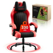 Seenda Gaming Chair, Fabric Comfy Video Gaming Chair, High Back Computer Chair, Adjustable Swivel Office Desk Chair with Headrest and Lumbar Support