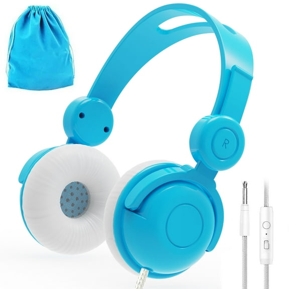 Seenda Kids Headphones for Boys with Microphone, Wired Kids Headphones for School, HD Sound Sharing and 85dB Volume Limited Hearing Protection for Pad Phone Tablet, Back to School Gifts for Kids