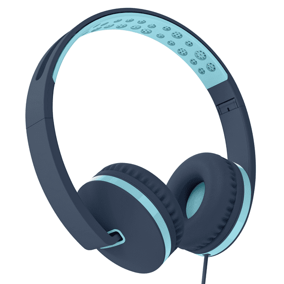 Seenda Kids Headphones for Girls Boys, Wired Kids Headphones with Microphone for School, Lightweight Foldable Stereo Bass Volume Control Kids Headphones for Cell Phone/Tablet/Laptop/MP3/4, Blue