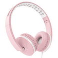 thumbnail image 1 of Seenda Kids Headphones for Girls Boys, Wired Kids Headphones with Microphone for School, Lightweight Foldable Stereo Bass Volume Control Kids Headphones for Cell Phone/Tablet/Laptop/MP3/4, Pink, 1 of 6