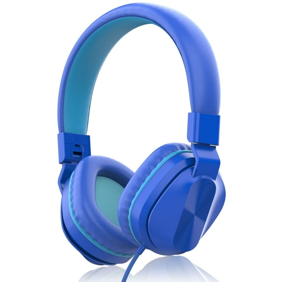 Seenda Kids Headphones, Wired Headphones for Kids On-Ear with Microphone, Foldable Stereo Tangle-Free Headphones for Girls Boys School Travel