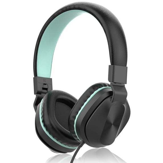 Seenda Kids Headphones, Wired Headphones for Kids On-Ear with Microphone, Foldable Stereo Tangle-Free Headphones for Girls Boys School Travel