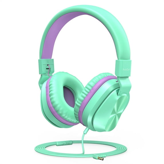 Seenda Kids Headphones with Mic, Foldable Wired Stereo On-Ear Headphones for Kids for Cellphones/Tablet/School/Travel