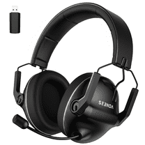 Seenda Wireless Gaming Headset for PC PS4 PS5, 2.4G USB Gamer Headphones with Embeddable Microphone