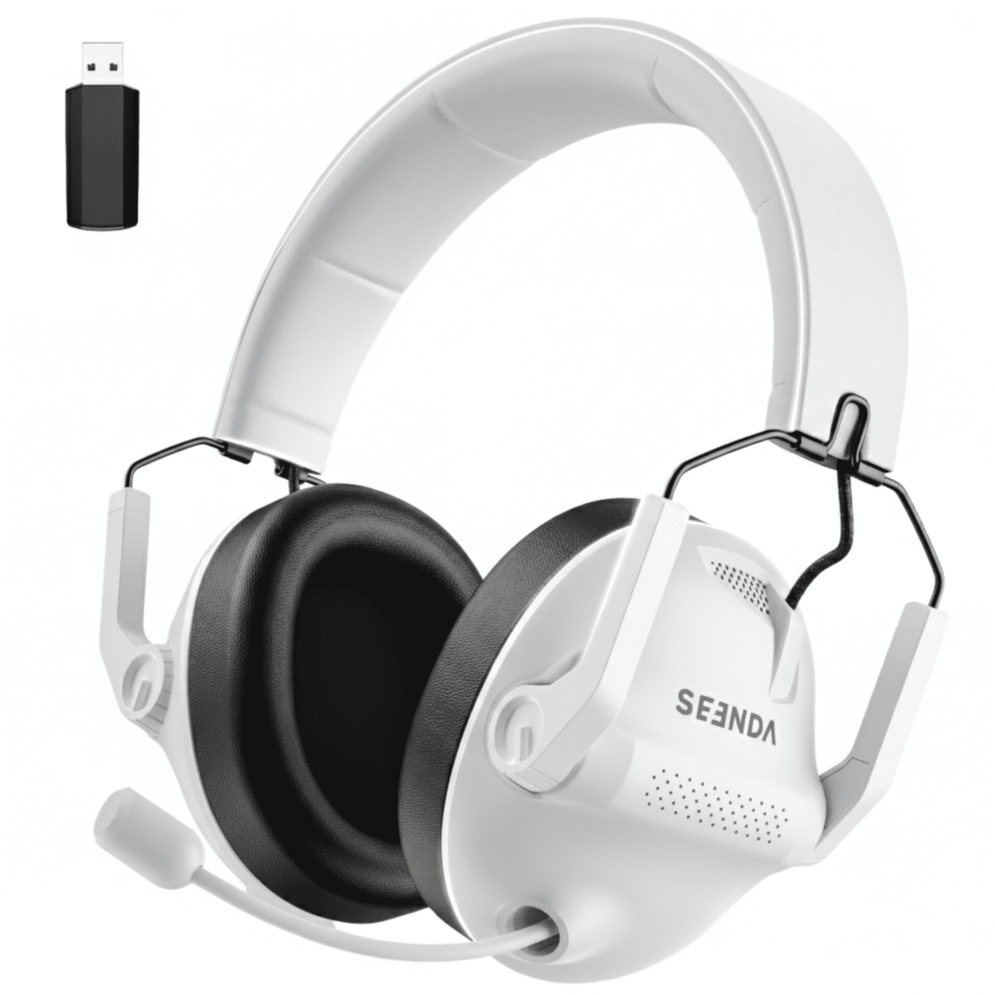 Seenda Wireless Gaming Headset for PC PS4 PS5, 2.4G USB Gamer