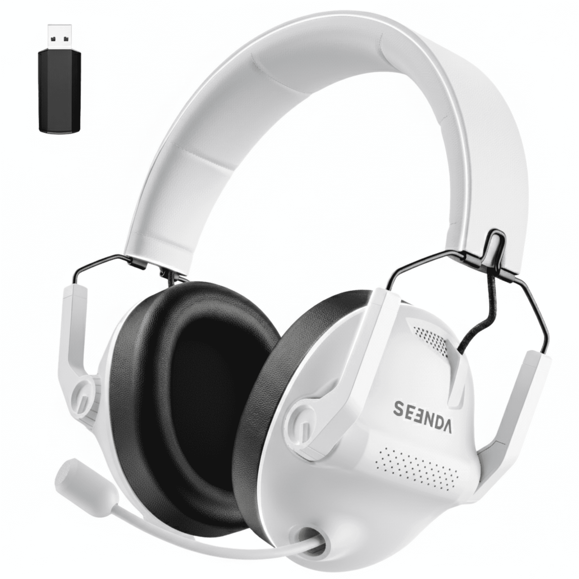 Seenda Wireless Gaming Headset for PC PS4 PS5, 2.4G USB Gamer