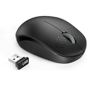 Seenda Wireless Mouse, 2.4G Noiseless Mouse with USB Receiver - Portable Computer Mice for PC, Tablet, Laptop with Windows System - Black