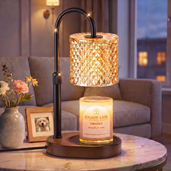 Seenlast Candle Warmer Lamp With Timer and Dimmer Adjustable Candle Lamp For Woman and Man Gifts For Home Decor Black
