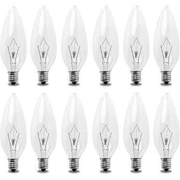 12-Pack 25W E12 Candelabra Bulbs - Warm White Dimmable For Chandeliers