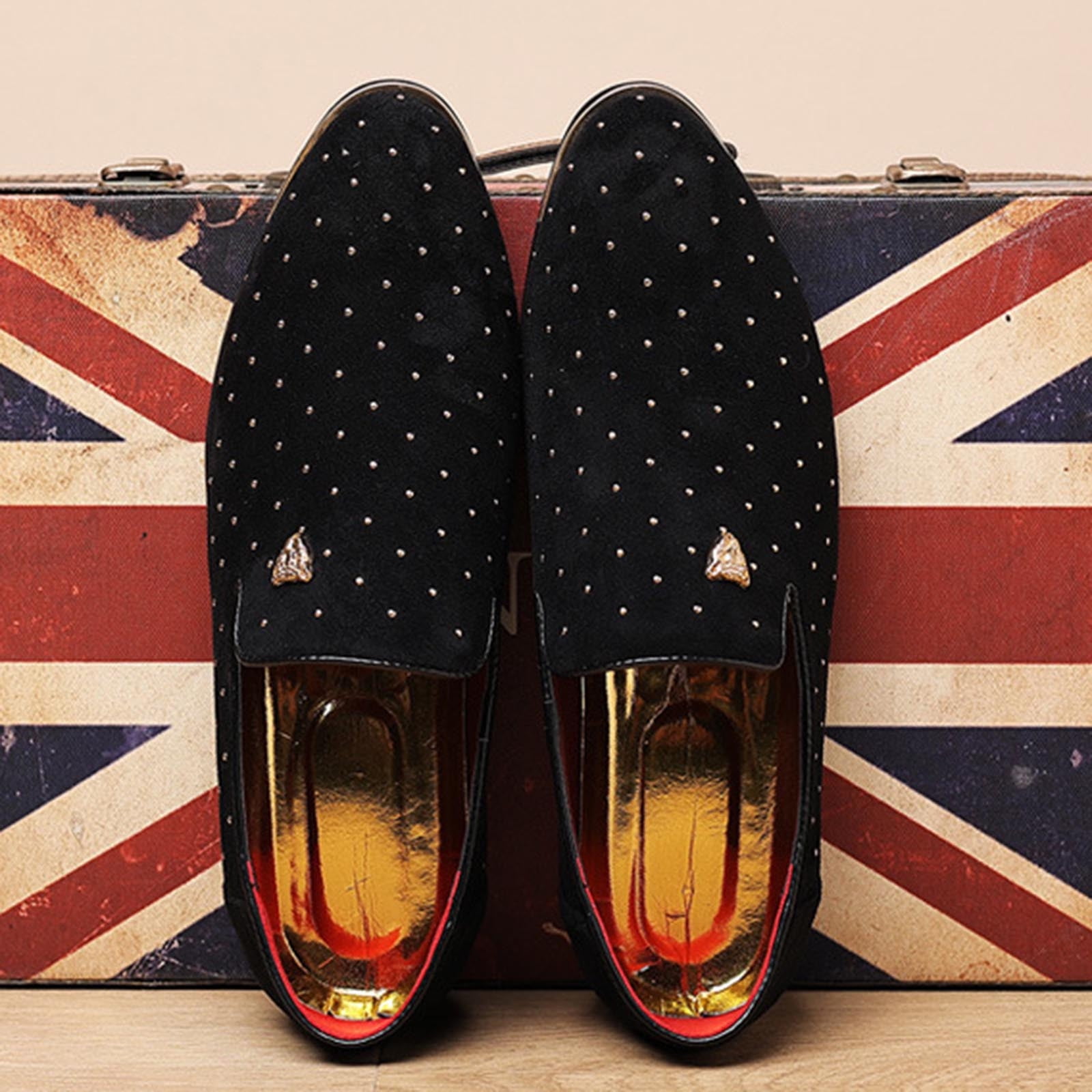 Men Leather Shoes Fashion Rivet Loafers main image 0
