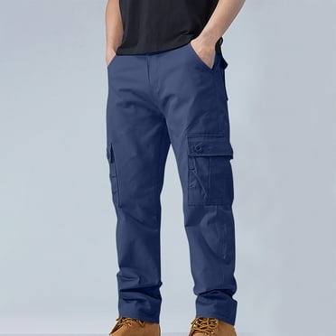 Seeotter Men's Regular Fit Straight Leg Jeans Casual Drawstring Elastic Waist Denim Pants Lightweight Carpenter Jean