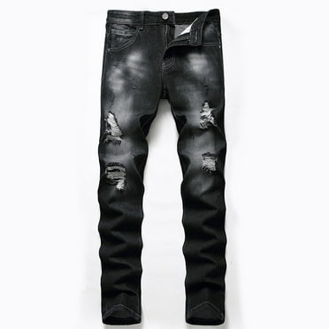 Seeotter Men's Slim Fit Jeans Stretch Ripped Skinny Jeans for Men, Fashion Straight Leg Comfort Flex Waist Casual Pants