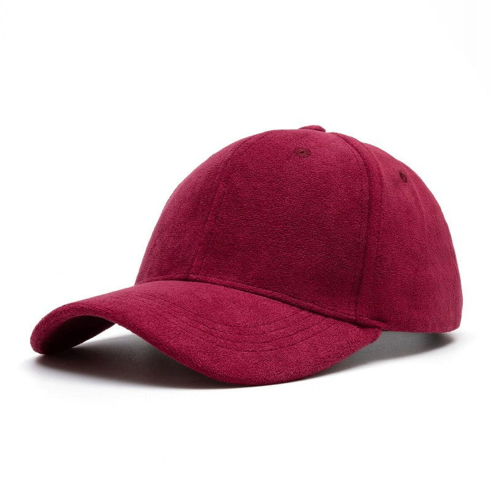 Structured Baseball Cap In Faux Suede Leather - Adjustable, Royal Blue, One Size Fits Most - View #7