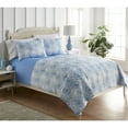thumbnail image 1 of Seersucker 6-in-1 Quilt Set, Twin, Blue Poppies, 1 of 6