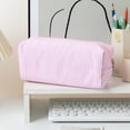 thumbnail image 1 of Seersucker Pencil Case Student Desk Organizer Pouch Rectangular Zipper Stationery Storage Bag for School Office Travel, 1 of 4