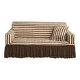thumbnail image 1 of Seersucker Sofa Cover With Skirt,Stretch Couch Cover 360° All-around Inclusive With Elastic Bottom Armchair Protector For Living Room -Brown2-4 seater(230-300cm), 1 of 7