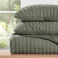 thumbnail image 1 of Seersucker Textured Comforter Set Plush All-Season Down Alternative Bedding - Comfort Canopy, 1 of 18