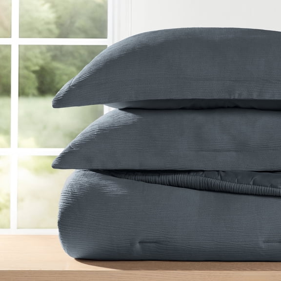 Cloud Weave Textured Comforter Set Plush All-Season Down Alternative Bedding - Comfort Canopy
