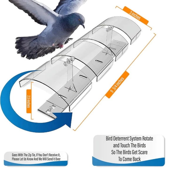 Seesaw Bird Deterrent System for Balconies, Ledges, Beams, etc. - 9.9 ft long