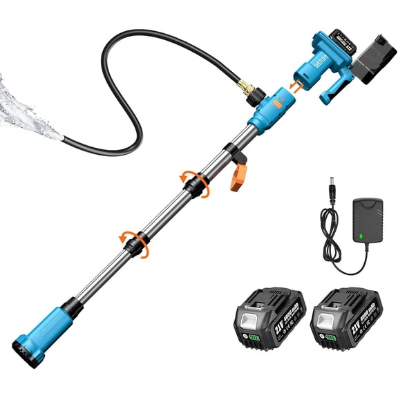 SEESII Cordless Stick Water Transfer Pump, with 24000mAh Batteries&Charger, 740GPH 21V Handheld Submersible Pump