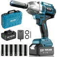 thumbnail image 1 of Seesii Impact Wrench 665 FT-LBS(900N.m) 3300IPM 1/2 Impact Gun High Torque Electric Cordless Impact Wrench with 21V 1x4.0Ah Battery 6 Sockets and Case for Home Car Truck Tire Lug Nut Removal Tool Set, 1 of 6