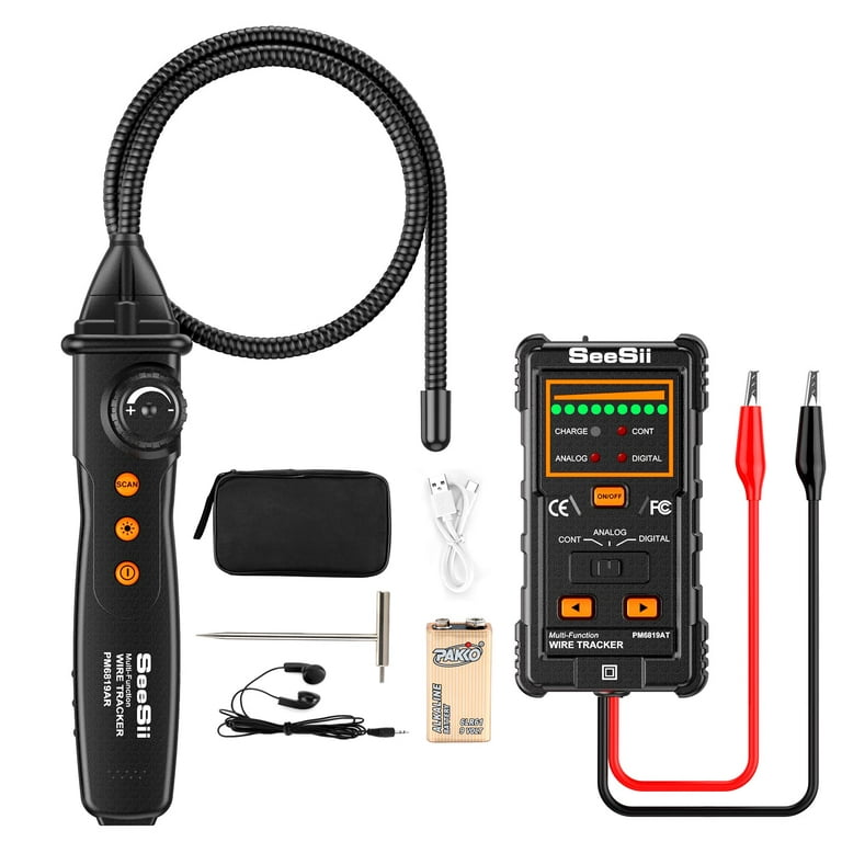 Seesii Updated Underground Cable Locator, Wire Tracer Detector with  Earphone 