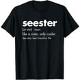 thumbnail image 1 of Seester Definition Mom Sister Friend Seester T-Shirt Black Small, 1 of 4