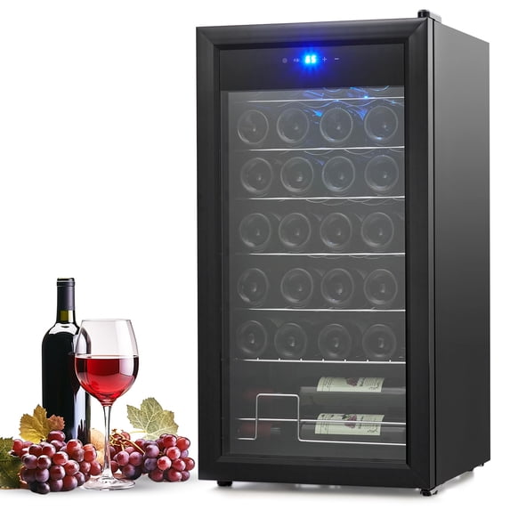 Seetaras 14/18/28/155/177 Bottle Wine Fridge, Freestanding Compressor Wine Cooler Refrigerator, with 41~64°F TouchScreen Digital Temperature Control, for Home, Office, Hotel, Bar Etc.