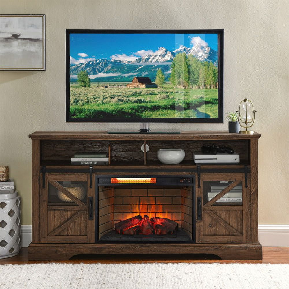 Seetaras 26 Inch Electric Infrared Quartz Fireplace Insert with Remote