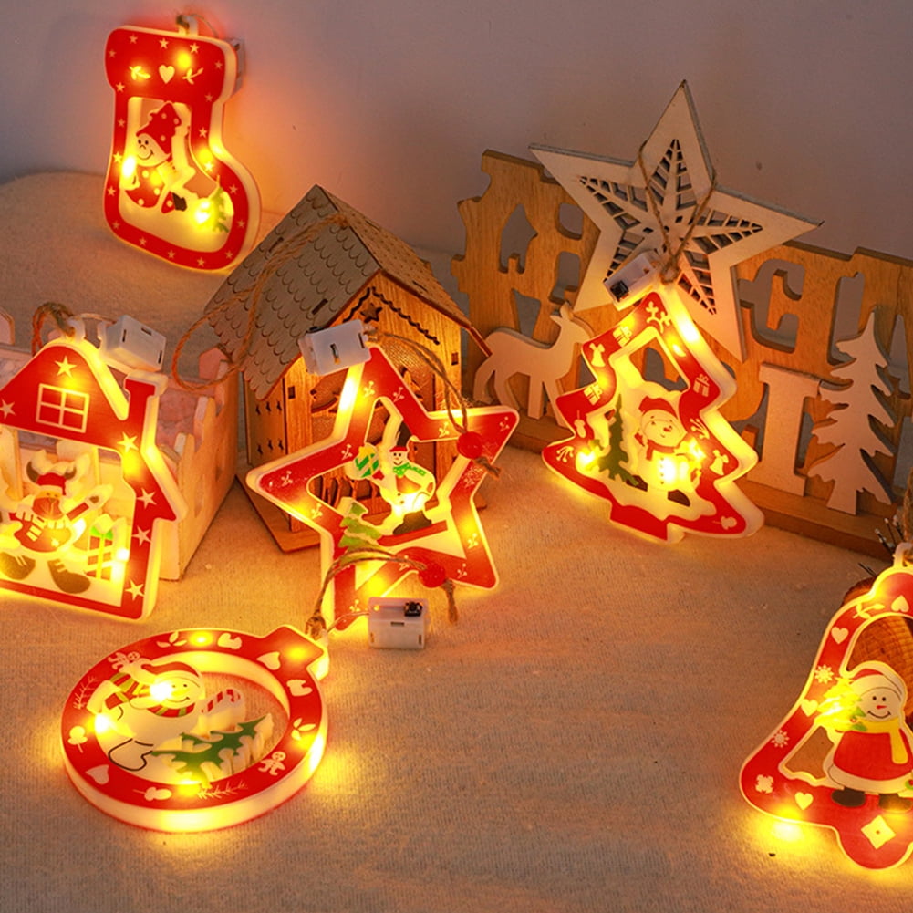 Seetaras Christmas Decoration Window Light Hanging Ornaments Battery