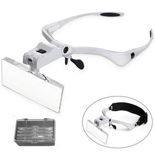 Tattoo Beauty Surgical Helping Magnifying Glasses Magnifier 1.5X 2.5X 3.5X  5.0X USB Rechargeable With LED Light For Watch Repair