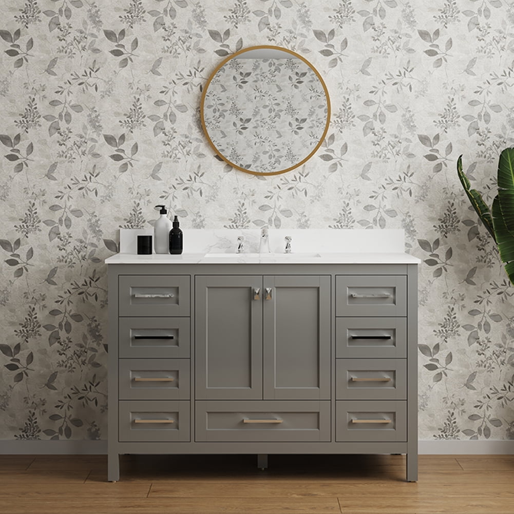 Seetaras Vanity Sink Combo Mid-Century Bathroom Sink Cabinet ...
